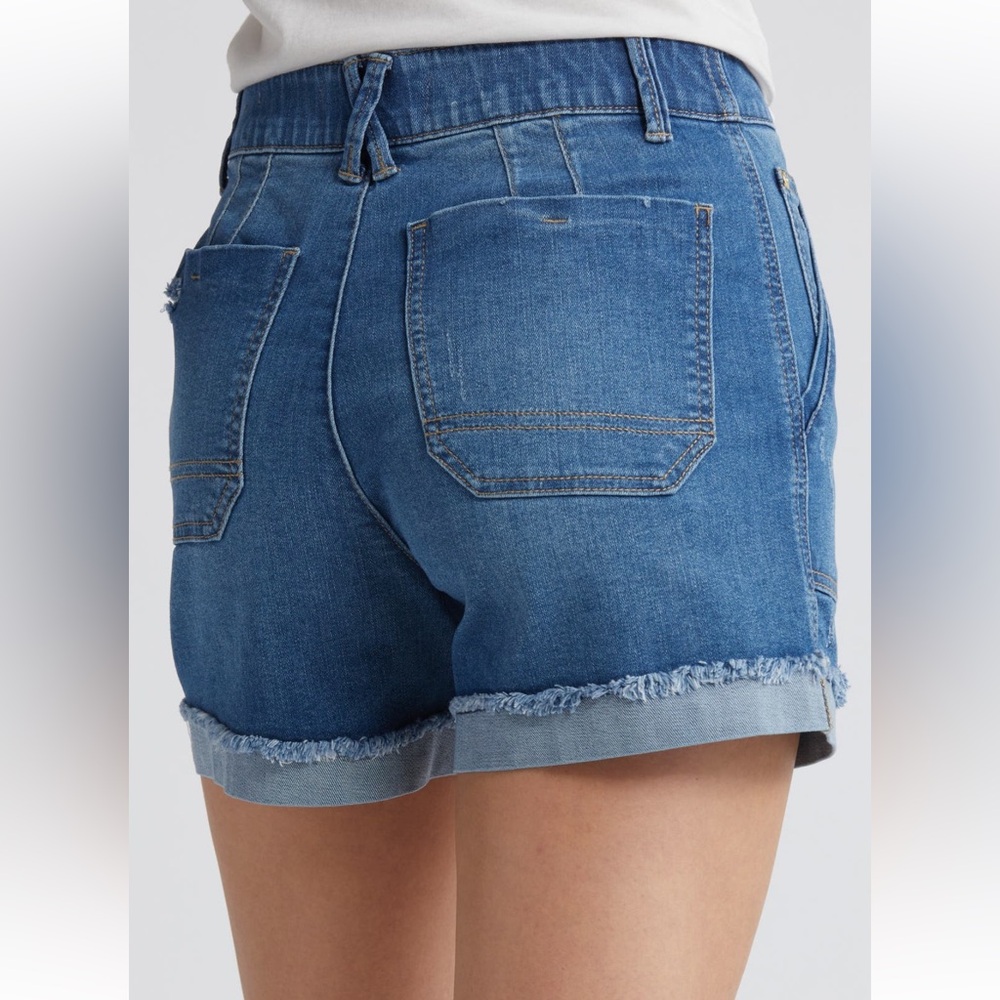 Wit & Wisdom Ab Solution Patch Pocket High Waist Denim Jean Shorts size‎ 8 NWT - Picture 4 of 4